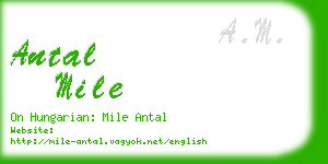 antal mile business card